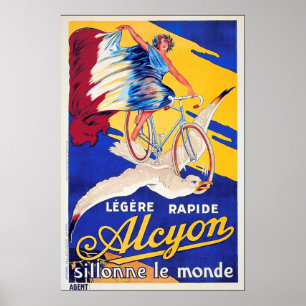 Französisches Werbeplakat ALCYON FAHRRAD Vintage F Poster