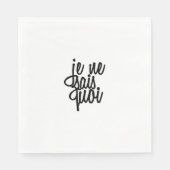 Französisches Zitat "Je Ne Sais Quoi" Serviette (Vorderseite)