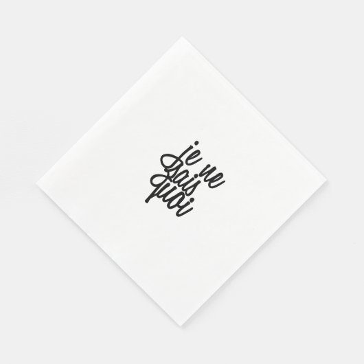 Französisches Zitat "Je Ne Sais Quoi" Serviette (Ecke)