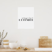 Französisches Zitat. "Mit dir bis zur Ewigkeit" Po Poster (Küche)