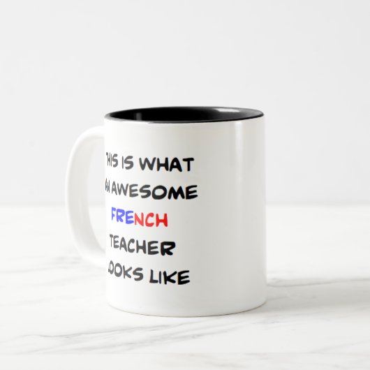 Französischlehrer, phantastisch zweifarbige tasse (Vorderseite Links)