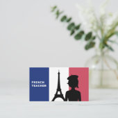 Französischlehrer Visitenkarte (Stehend Vorderseite)