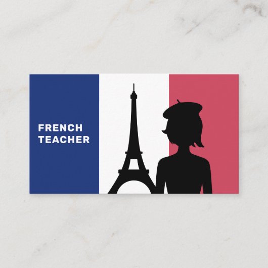 Französischlehrer Visitenkarte (Vorderseite)