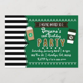 Frap Kaffee Geburtstagsparty Chic Einladungen