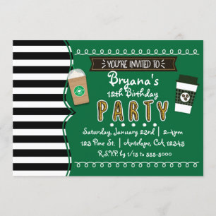 Frap Kaffee Geburtstagsparty Chic Einladungen