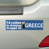 Frappé in Griechenland Autoaufkleber (Auf Auto)