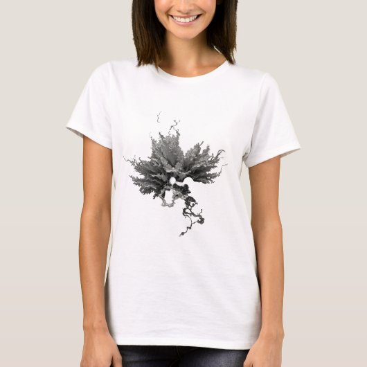 Frappierendes Silber ABSTRACT ART Design T-Shirt (Vorderseite)