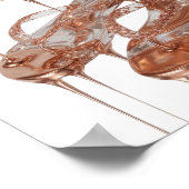 Frappierendes Silber ROSE GOLD GLAMOUR Statement D Poster (Ecke)