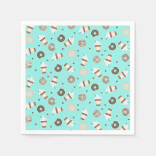 Frappuccino Kaffee Sprinkler Donut Muster Serviette