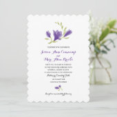 Frarant Freesia Petals | Hochzeit Einladung (Stehend Vorderseite)