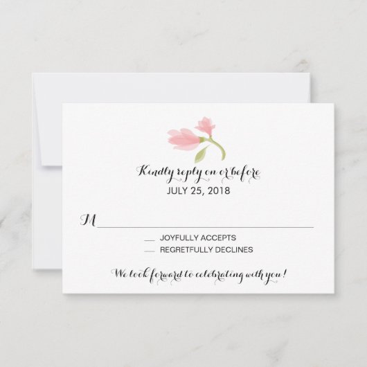 Frarant Freesia Petals | HochzeitsrSVP RSVP Karte (Vorderseite)