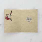 Fraser Abzeichen & Tartan Personalisierte Karte (Innenseite)