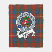 Fraser Ancient Clan Abzeichen Tartan Kariert Fleecedecke (Vorderseite)