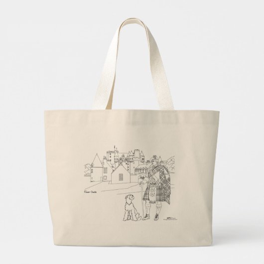 Fraser Castle, Schottland Tote Bag Jumbo Stoffbeutel (Rückseite)