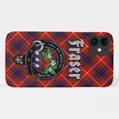 Fraser Clan Abzeichen & Tartan Phone Case (Rückseite (Horizontal))