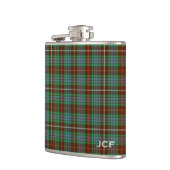 Fraser Clan Hunting Tartan Monogram Flachmann (Links)