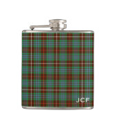 Fraser Clan Hunting Tartan Monogram Flachmann (Vorderseite)