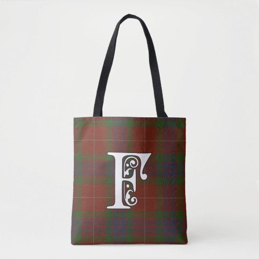 Fraser Clan Tartan Monogram Tasche (Vorderseite)