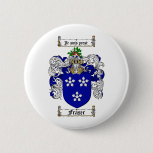 FRASER FAMILIENWAPPEN - FRASER WAPPEN BUTTON