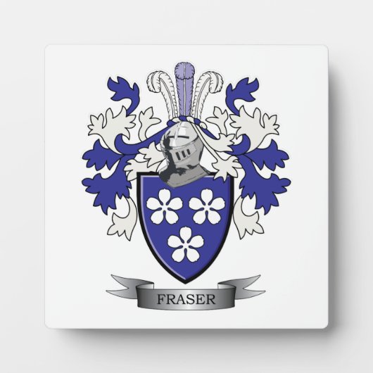 Fraser-Familienwappen-Wappen Fotoplatte (Vorderseite)