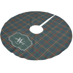 Fraser Hunting Tartan Schottischer Clan Plaid Polyester Weihnachtsbaumdecke