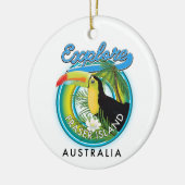 Fraser Island Australia - Explorations-Logo Keramik Ornament (Links)