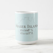 Fraser Island Australia - Latitude & Longitude Kaffeetasse (Mittel)