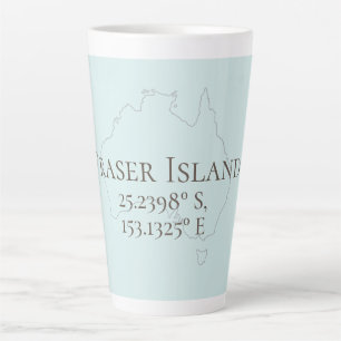 Fraser Island Australia - Latitude & Longitude Milchtasse