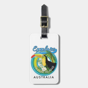 Fraser Island Australien Explorationslogo Gepäckanhänger