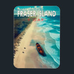 Fraser Island K'gari Australien Reisen Vintag Magnet<br><div class="desc">Fraser Island im Stil der Vektorkunst. K'gari, auch bekannt unter seinem früheren Namen Fraser Island, ist eine Sandinsel, die zum Weltkulturerbe gehört und an der Südostküste liegt.</div>