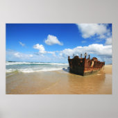 Fraser Island Shipwreck, Australien Poster (Vorne)