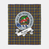 Fraser Jagd Clan Abzeichen Clan Abzeichen Tartan K Fleecedecke (Vorderseite)