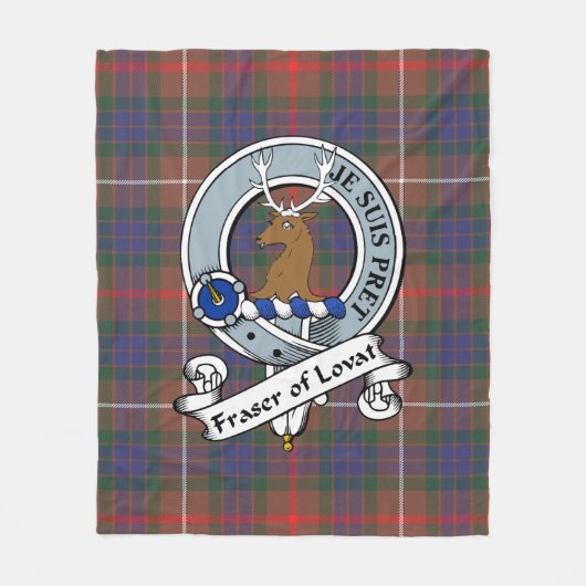 Fraser Jagd Modern Lovat Clan Abzeichen Clan Bad Fleecedecke (Vorderseite)