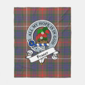 Fraser Jagd Moderner Clan Abzeichen Tartan Kariert Fleecedecke (Vorderseite)