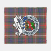 Fraser Jagd Moderner Clan Abzeichen Tartan Kariert Fleecedecke (Vorderseite (Horizontal))