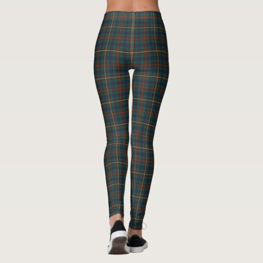 Fraser Jagd Tartan Kariertes Muster Leggings (Rückseite)
