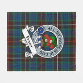Fraser Jagen Ancient Clan Abzeichen Tartan Kariert Fleecedecke (Vorderseite (Horizontal))
