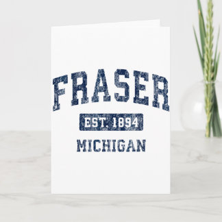 Fraser Michigan Mi Vintage Sportswear Design Karte