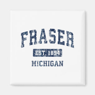 Fraser Michigan Mi Vintage Sportswear Etabliertes  Magnet