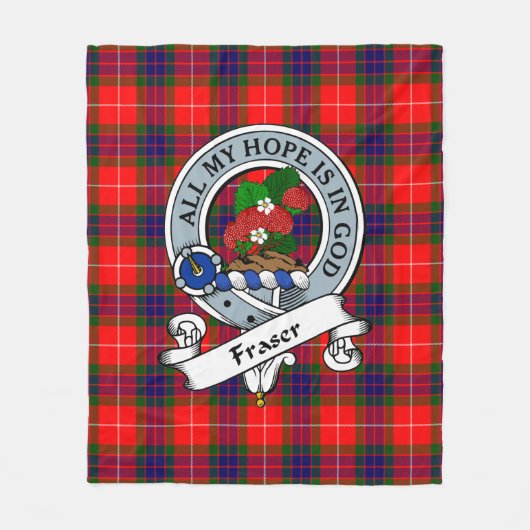 Fraser Modern Clan Abzeichen Tartan Kariert Fleecedecke (Vorderseite)