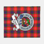 Fraser Modern Clan Abzeichen Tartan Kariert Fleecedecke (Vorderseite (Horizontal))