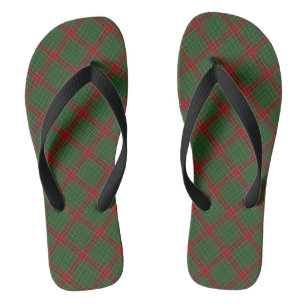 Fraser of Castle Leathers Tartan Kariertes Muster Badesandalen