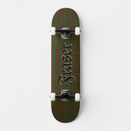 Fraser of Castle Leathers Tartan Kariertes Muster Skateboard (Vorderseite)