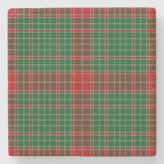 Fraser of Castle Leathers Tartan Steinuntersetzer (Vorderseite)