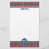 Fraser of Lovat Ancient Tartan Monogram Stationery Briefpapier (Vorderseite)