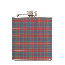 Fraser of Lovat Blue and Coral Ancient Tartan Flachmann
