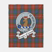 Fraser of Lovat Clan Abzeichen Tartan Kariert Fleecedecke (Vorderseite)