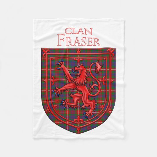 Fraser of Lovat Tartan Scottish Plaid Fleecedecke (Vorderseite)