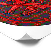 Fraser of Lovat Tartan Scottish Plaid Poster (Ecke)