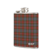 Fraser of Lovat Weathered Tartan Monogram Flachmann (Links)